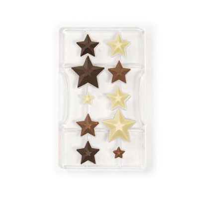 MOLDE POLICARBONATO PARA 10 BOMBONS ESTRELA