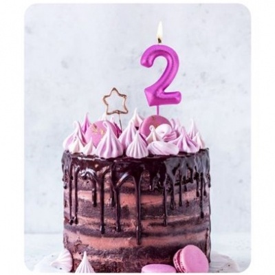 VELA  ROSA METALIZADO