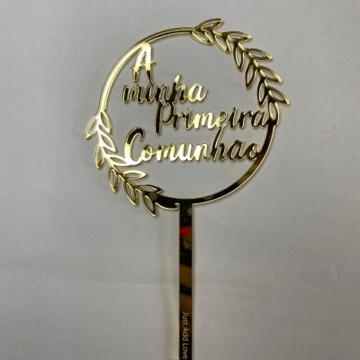 TOPO ACRILICO A MINHA 1 COMUNHAO