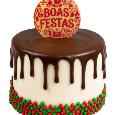 BOLA CHOCOLATE BRANCO BOAS FESTAS 39X45MM