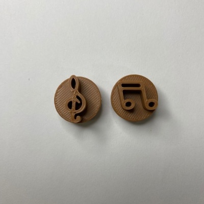 CARIMBO BRIGADEIRO NOTAS MUSICAIS (ler descrição)