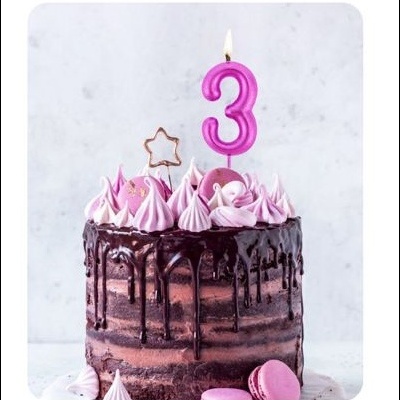 VELA  ROSA METALIZADO