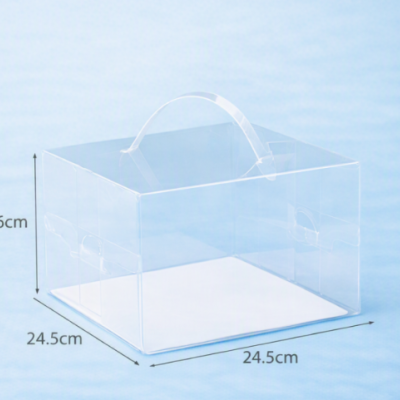 CAIXA ACETATO COM BASE 24.5X24.5X16CM