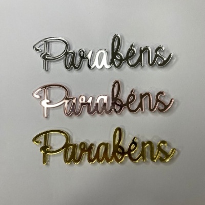 TOPO ACRILICO PARABENS 9CM