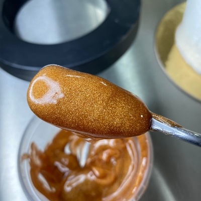 Gel Brilho com glitter dourado 250gr