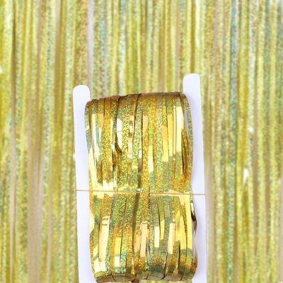 CORTINA FESTA DOURADO 1X2M