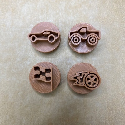 CARIMBO BRIGADEIRO CARRO / CARRINHA /BANDEIRA / HOT WHEELS  (ler descrição)