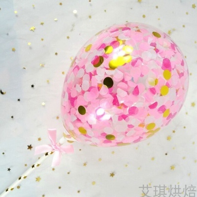 TOPO BOLO  BALÃO COM CONFETIS