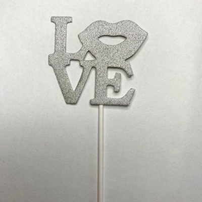 TOPO BOLO LOVE 4 UNIDADES