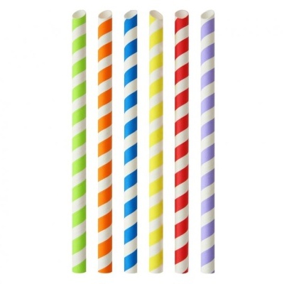 PALHAS DE PAPEL COLORIDAS  Ø12X230MM 100U