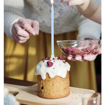 VELA AZUL 12.5CM 12UNID