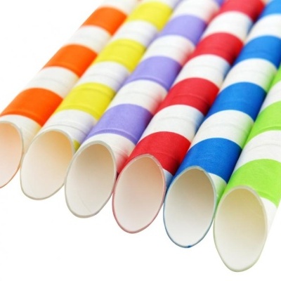 PALHAS DE PAPEL COLORIDAS  Ø12X230MM 100U