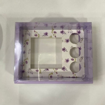 CAIXA ACETATO BENTO CAKE/3 BRIGADEIROS DIA DA MÃE