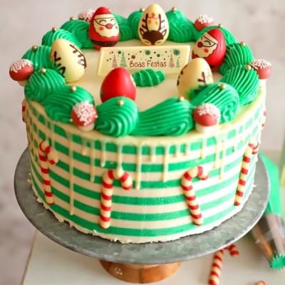 PLACA CHOCOLATE BRANCO BOAS FESTAS 70X23MM 1 UNID.(ALEATÓRIO)