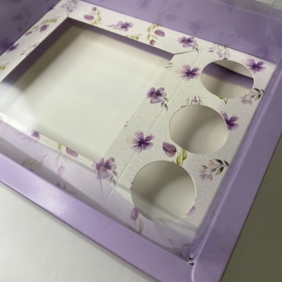 CAIXA ACETATO BENTO CAKE/3 BRIGADEIROS DIA DA MÃE