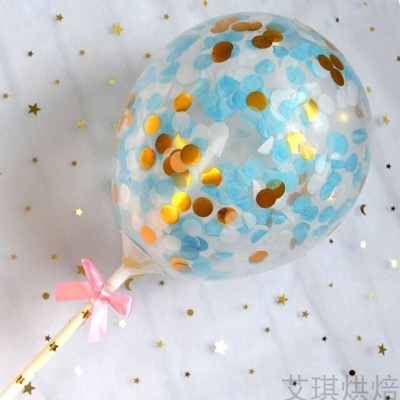 TOPO BOLO  BALÃO COM CONFETIS