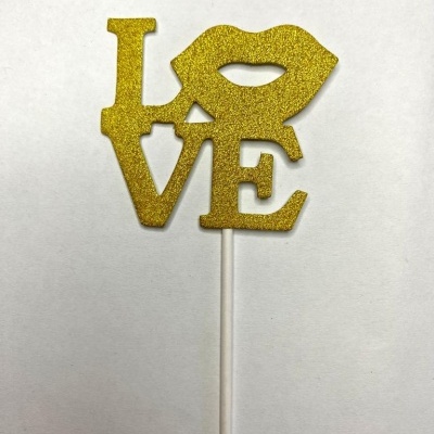 TOPO BOLO LOVE 4 UNIDADES