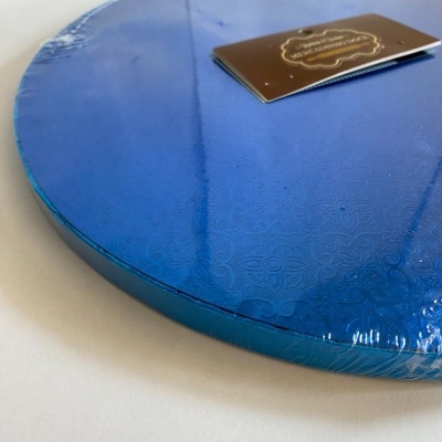 BASE REDONDA AZUL METALIZADO 30X1.2CM