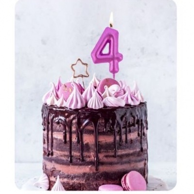 VELA  ROSA METALIZADO