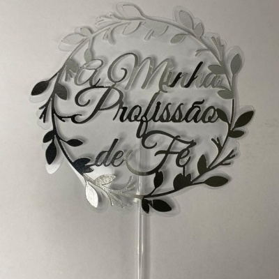 TOPO DE BOLO PROFISSÃO DE FÉ