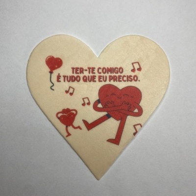 PLACA HOSTIA NAMORADOS CORAÇÃO