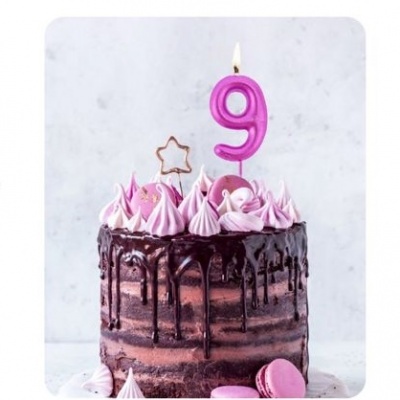 VELA  ROSA METALIZADO