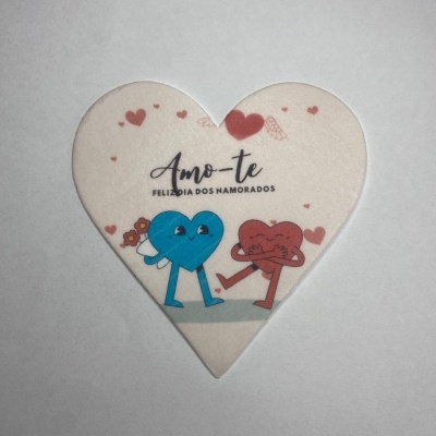 PLACA HOSTIA NAMORADOS CORAÇÃO