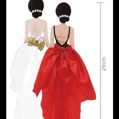 TOPO BOLO VESTIDO DE  MULHER    29.7CM