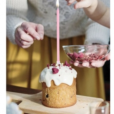 VELA ROSA 12.5CM 12UNID