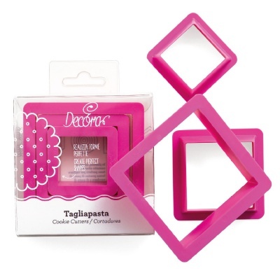 CORTANTE QUADRADO PLASTICO 3U   3,5 - 5 - 7 x 2,2 h cm