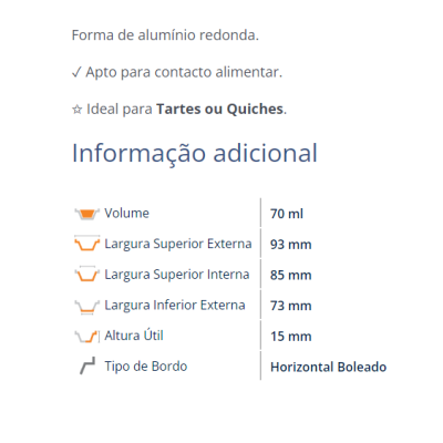 Mini Tarteira de Alumínio #0208