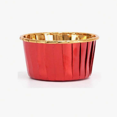 CUPCAKE VERMELHO \DOURADO 50X40MM
