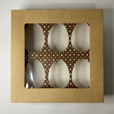 CAIXA KRAFT C\JANELA  BASE 6 OVOS 50GR