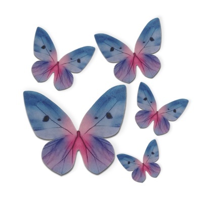 BORBOLETA HOSTIA AZUL 3-6CM 79U