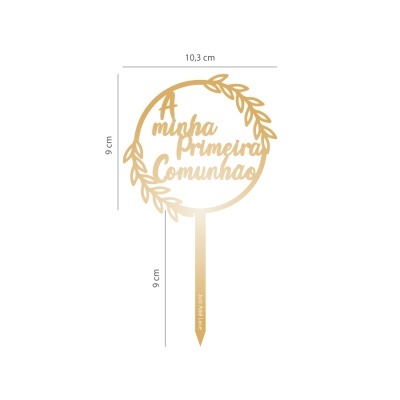 TOPO ACRILICO A MINHA 1 COMUNHAO