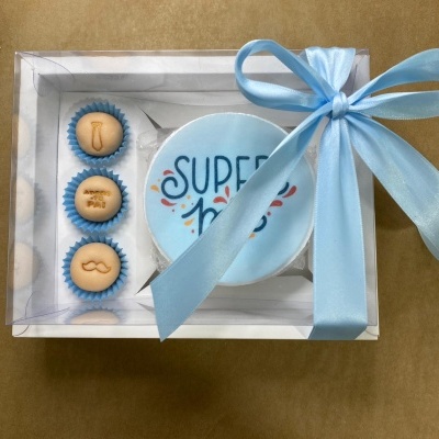 CAIXA ACETATO BENTO CAKE/3 BRIGADEIROS