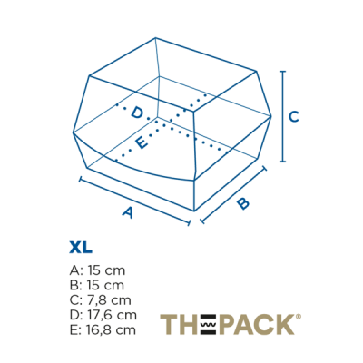 CAIXA HAMBURGUER 17,6x16,8x7,8 CM (XL)