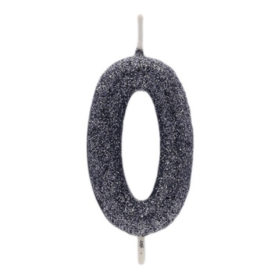 VELA GLITTER PRETO 5.5CM