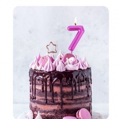 VELA  ROSA METALIZADO