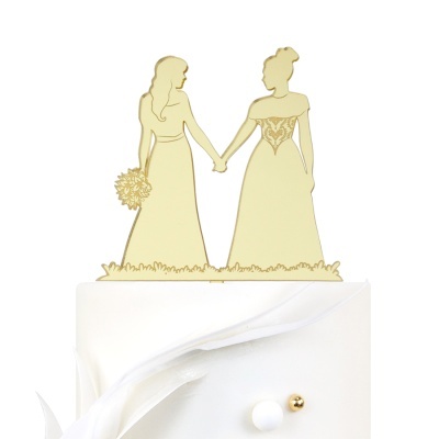 TOPO ACRILICO CASAL NOIVAS FEMININAS