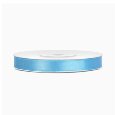 Fita Cetim Azul Bebê 0.6CM X 23MTS