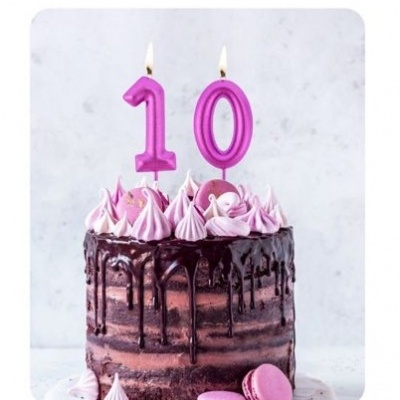 VELA  ROSA METALIZADO