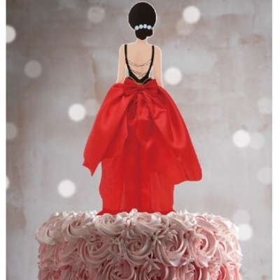 TOPO BOLO VESTIDO DE  MULHER    29.7CM