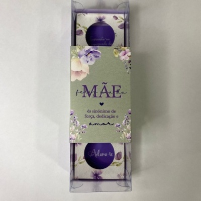 CAIXA ACETATO 4 BRIGADEIROS DIA DA MÃE