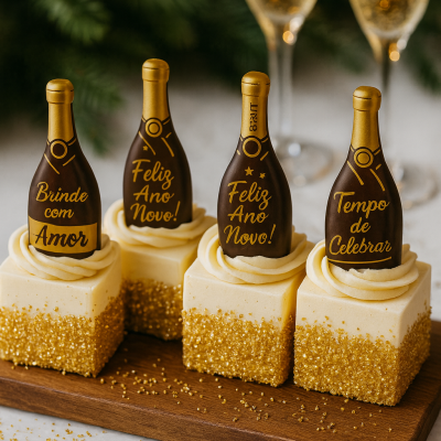 GARRAFA CHOCOLATE NEGRO 7,5X2,3CM 1 UNID. (ALEATÓRIO)