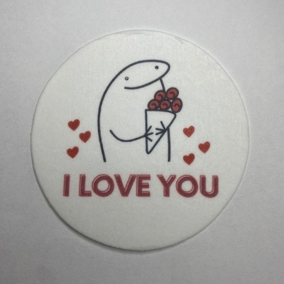 PLACA HOSTIA NAMORADOS REDONDO