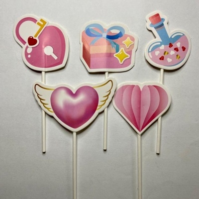TOPO BOLO NAMORADOS 5 PCS 13CM