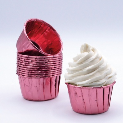 24 Cápsulas Para Cupcake Rosa Gold 24 Cápsulas Para Cupcake Rosa Gold