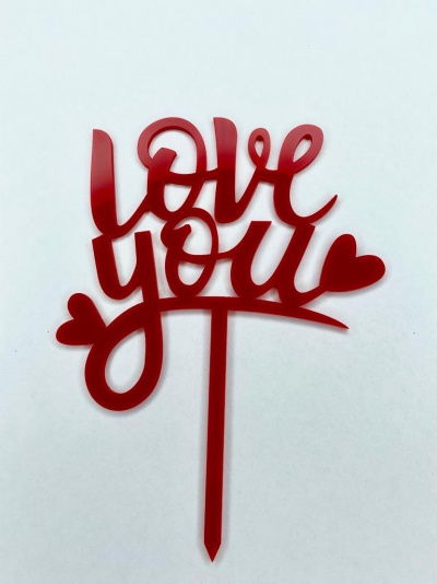 TOPPER I LOVE YOU 13.5X10CM