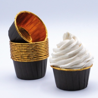24 Cápsulas Para Cupcake Castanho Ouro 24 Cápsulas Para Cupcake Castanho Ouro